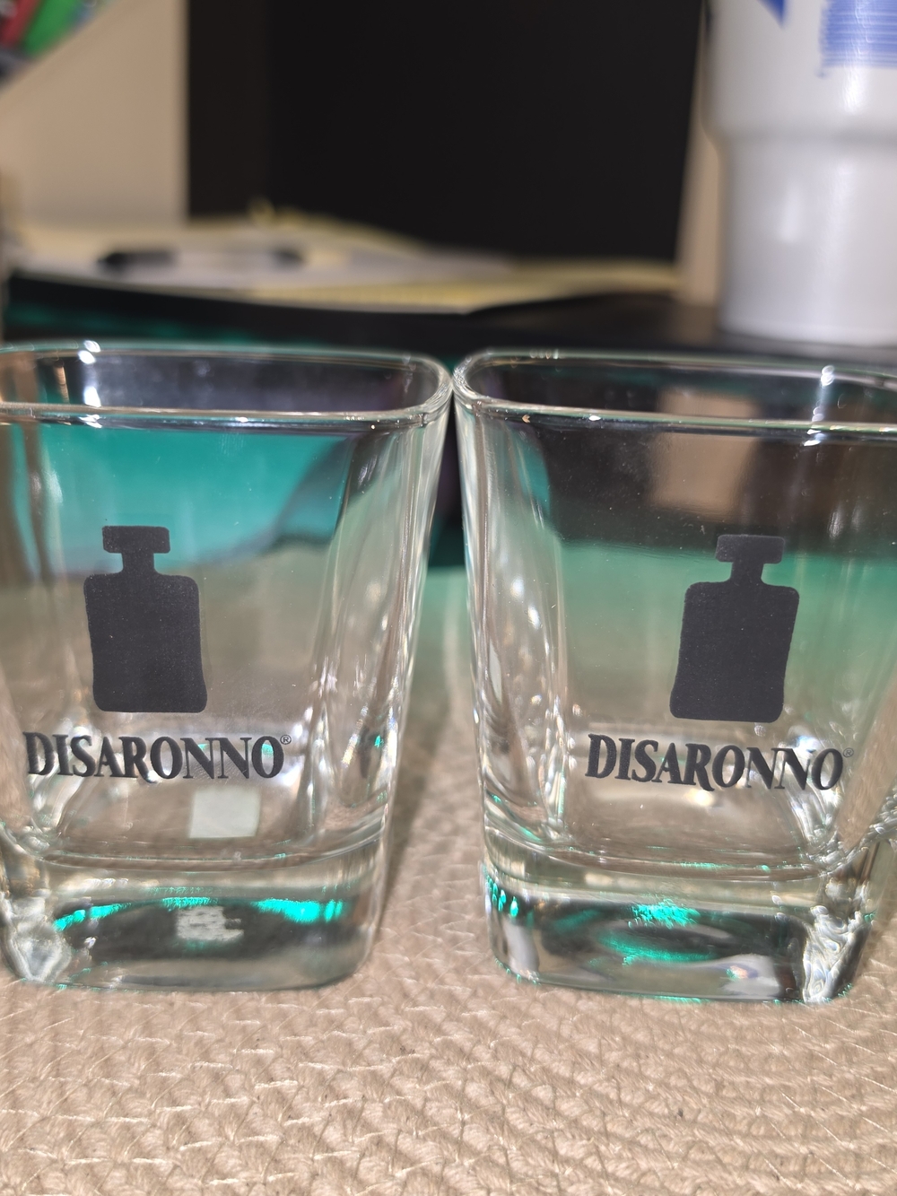Branded Clear Glass Shot Glasses - Set of 2, Clear